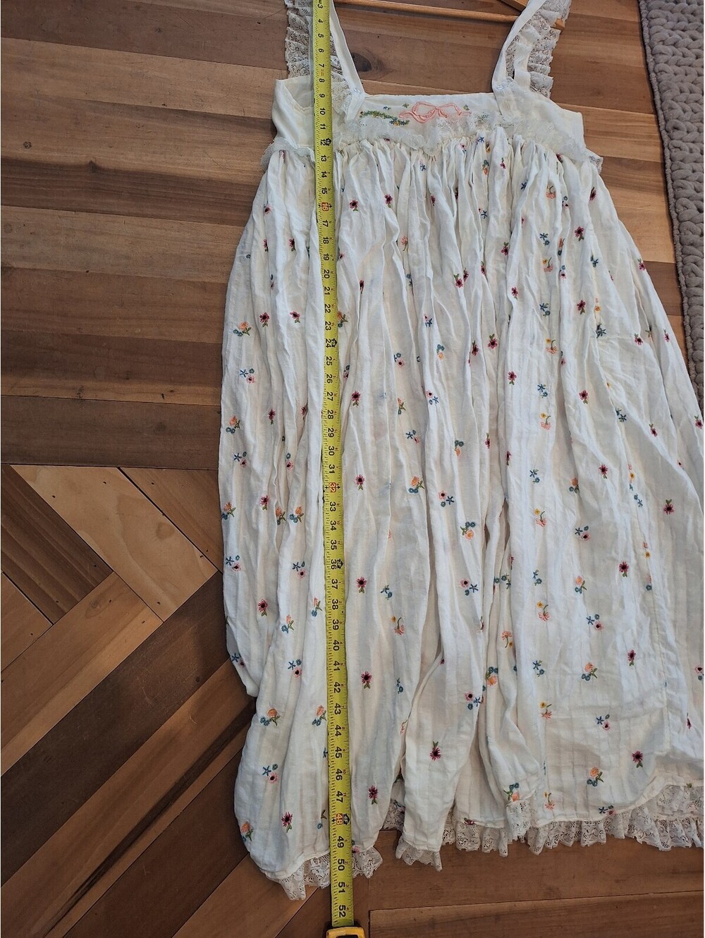 Free People cotton peasant dress. Starlight babydoll, Large. Retail $300, - Picture 7 of 9